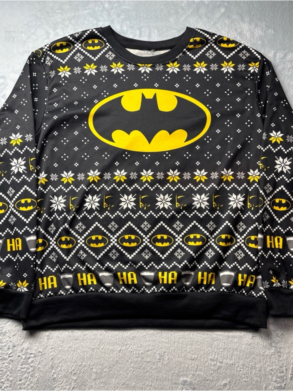 Batman  Holiday Ugly Christmas Sweater DC Comics Mens Size Large Pullover